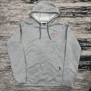O'Neill‎ Mens Pullover Hoodie Size Medium Gray Graphic Design